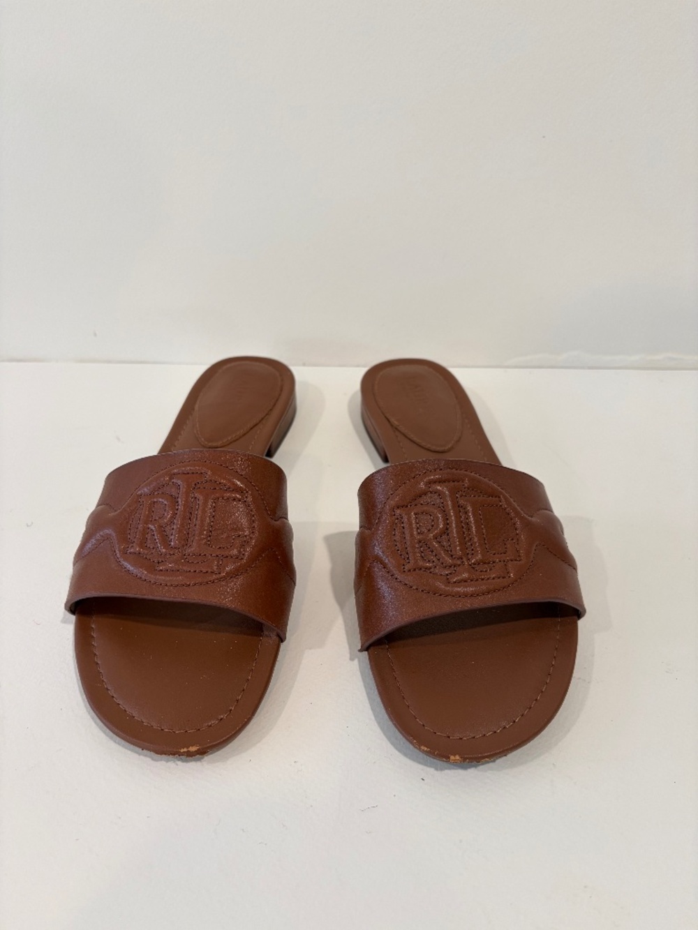 Lauren Ralph Lauren Alegra Logo Slide Sandals Size 5